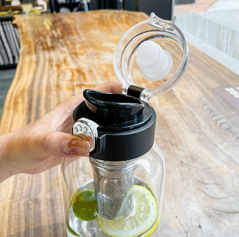 Gourde en verre de transport