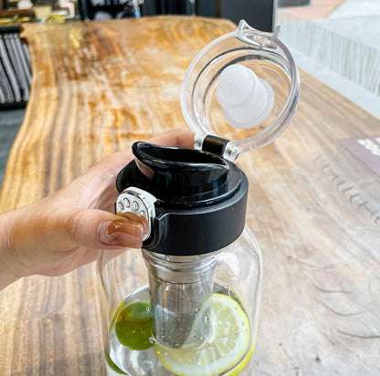 Gourde en verre de transport